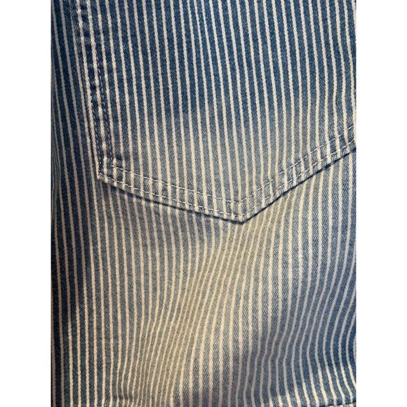 Women's PTCL Pinstriped Jean Denim Jacket, Blue Size Large, EUC - Picture 4 of 5